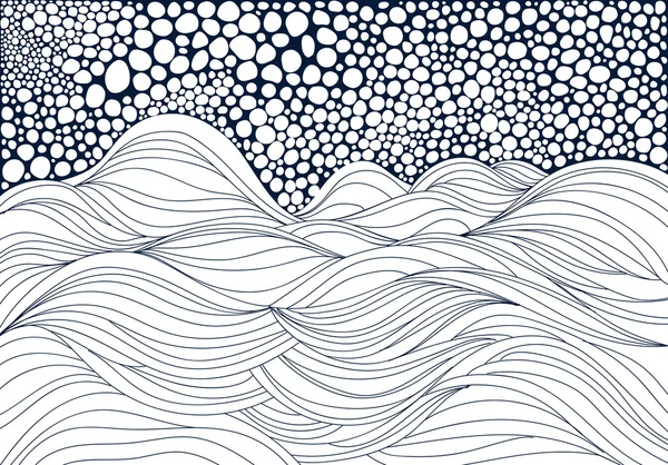 手描きの波 — ストックベクタ