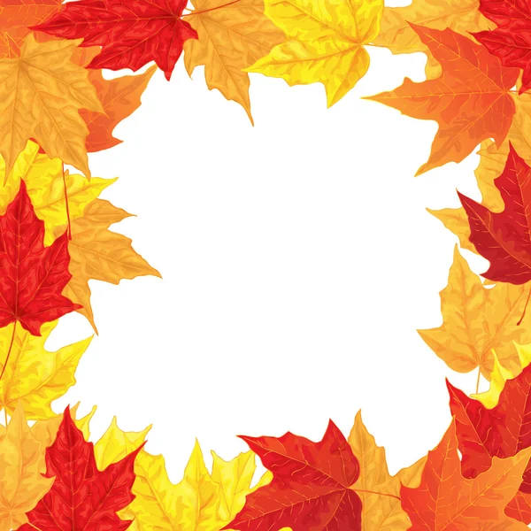 Осінній фон з листям — стоковий вектор