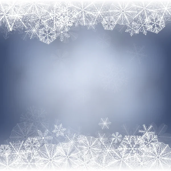 Schneeflockenkarte.Winterurlaub Illustration. — Stockvektor