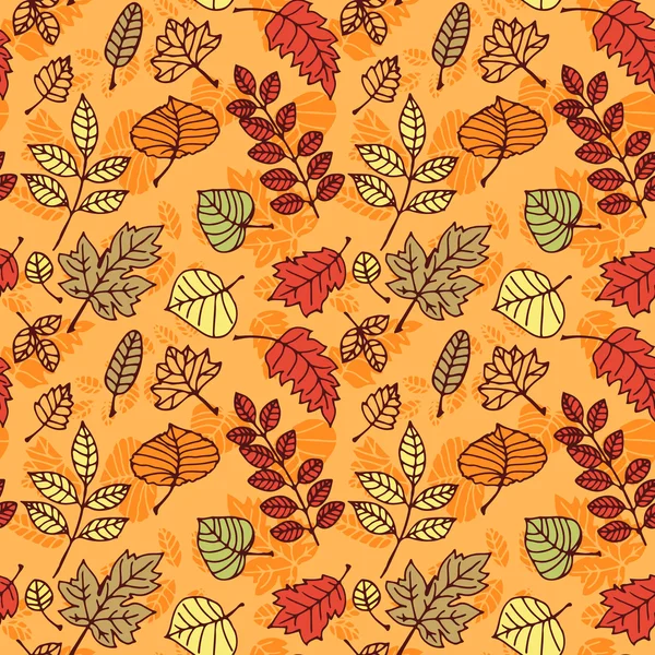 Autumn leaves pattern — Stock Vector