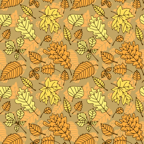 Autumn leaves pattern — Stock Vector