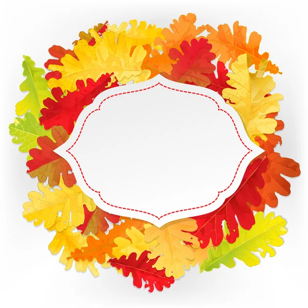 Autumn oak leaves — Stock Vector