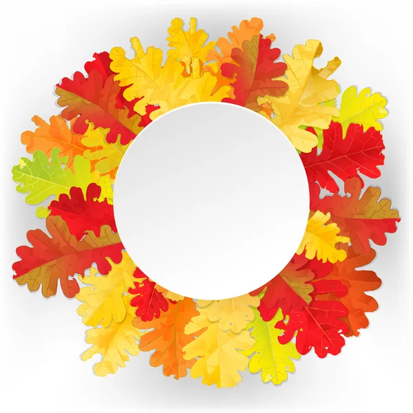 Autumn oak leaves — Stock Vector