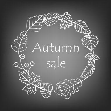 Sonbahar yaprakları çerçevesi