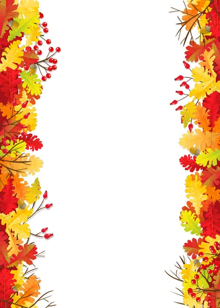 秋天的橡树叶 — 图库矢量图片