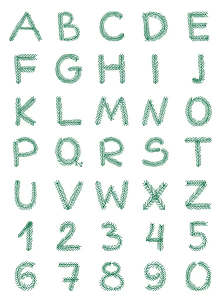 Tannenalphabet — Stockvektor