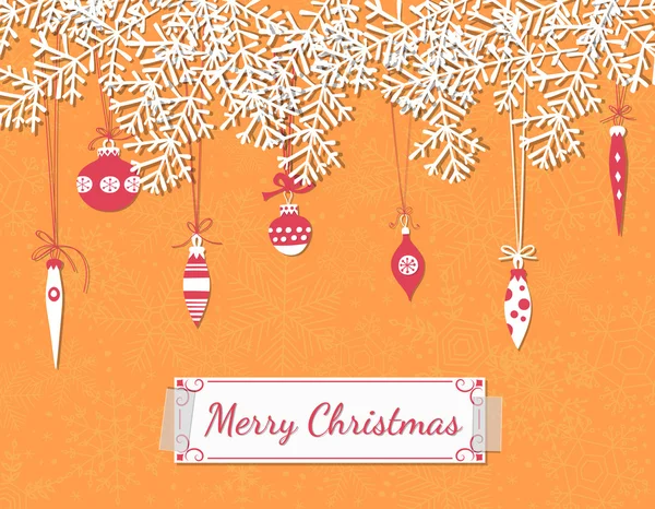 Christmas scrapbook card — Stock Vector