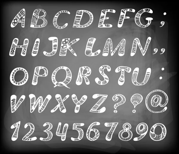 Alphabet Doodle — Image vectorielle