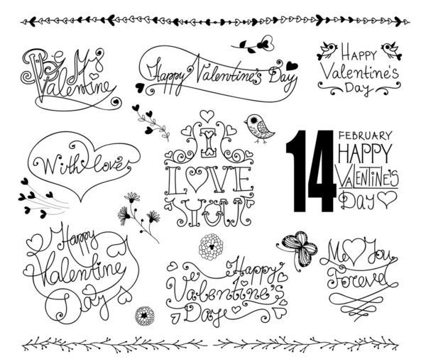 Éléments de design Saint-Valentin — Image vectorielle