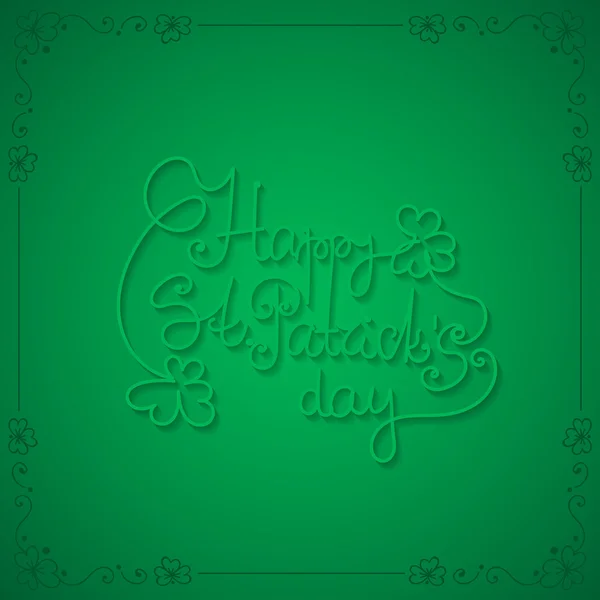 St. Patrick day card — Stock Vector