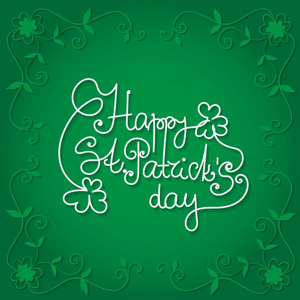 St. Patrick day card — Stock Vector