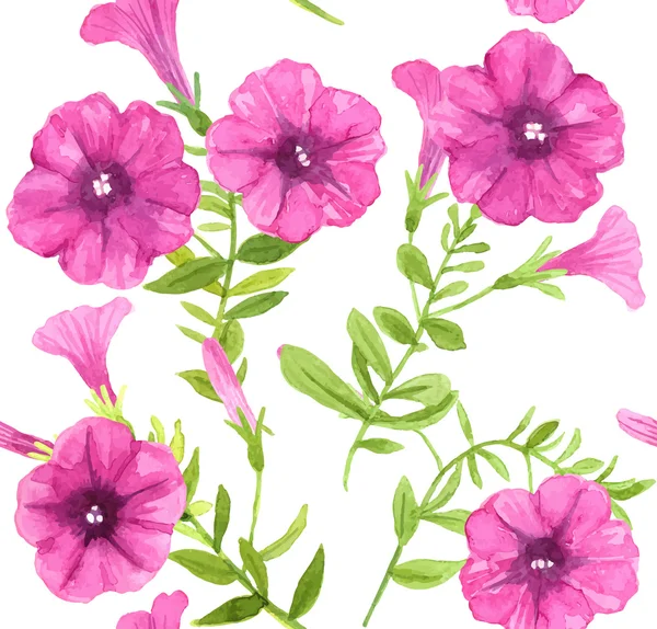Petunia blommor mönster — Stock vektor
