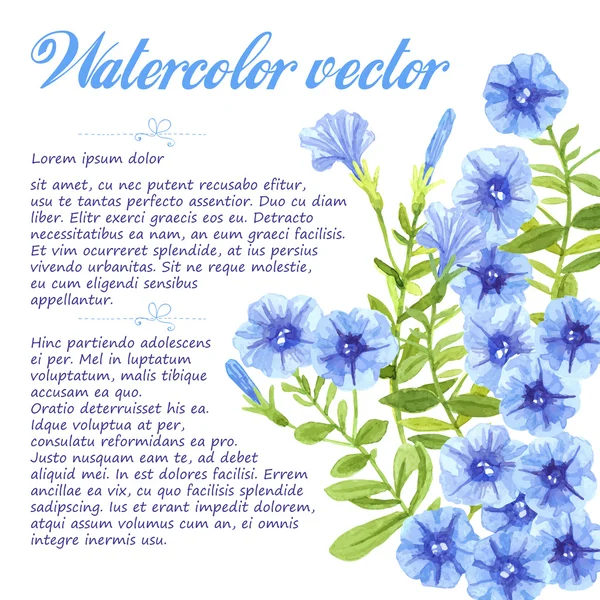 Aquarel Petunia 's — Stockvector