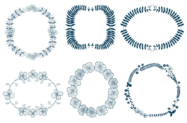 Molduras florais — Vetor de Stock