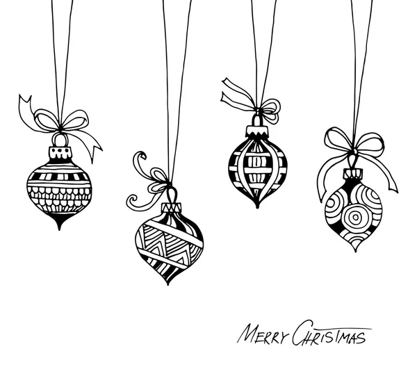 Christmas baubles — Stock Vector