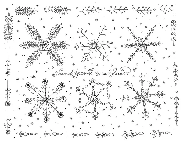 Snowflake set — Stock Vector