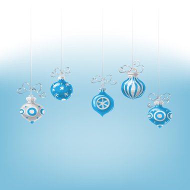 Noel kartı baubles ile