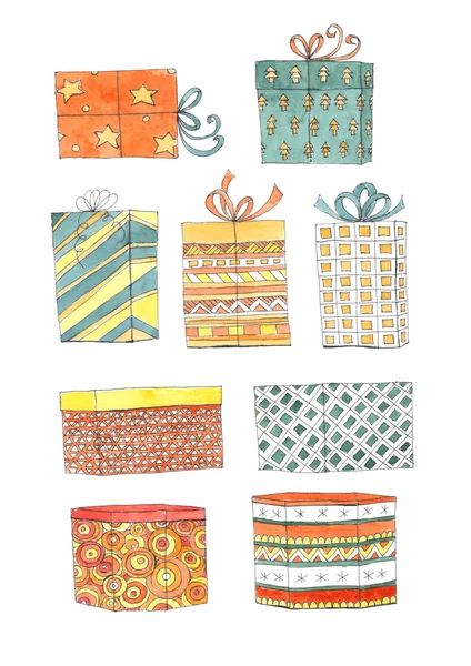 Set of Christmas gifts — Stock Photo, Image