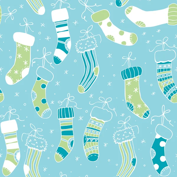 Patrón de calcetines de Navidad — Vector de stock