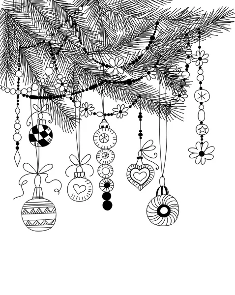 Paisaje invernal. Ilustración de Navidad . — Vector de stock