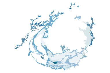 Renkli mavi lekeler. Grafik ve yaratıcı çalışmaların şablonu. Düzen, şablon, arkaplan.