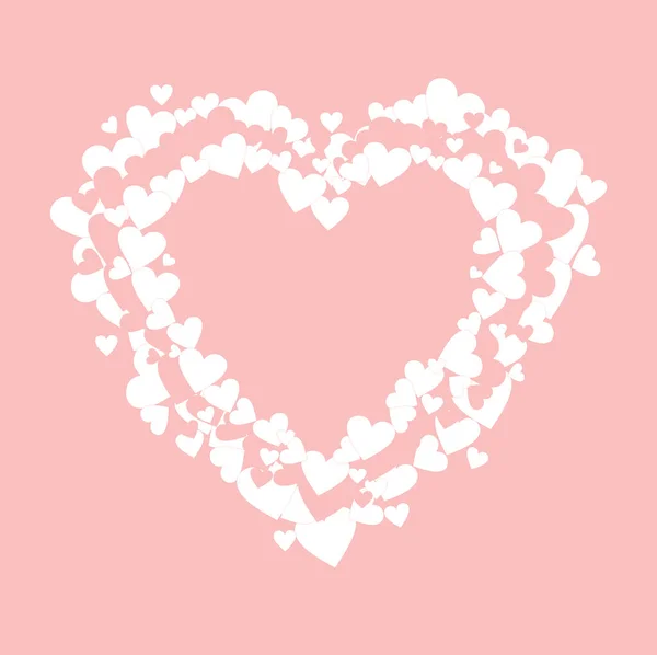 A big heart made of small hearts. Valentine\'s Day. Background with heart template. Wallpapers, flyers, invitations, posters, brochures, banners. Falling in love