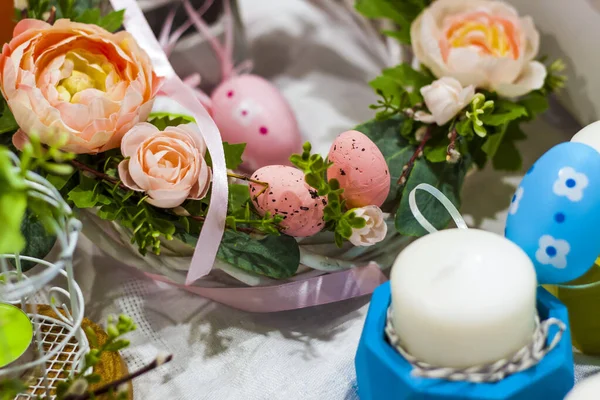 Easter Decor Interior Decorations Easter Holiday Happy Easter Greeting Easter — Stock Photo, Image