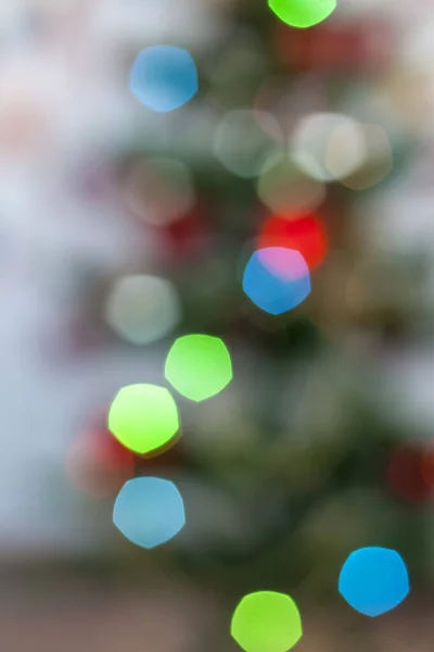 Luces Borrosas Navidad Hermoso Bokeh Navidad Año Nuevo Fondo Para —  Fotos de Stock
