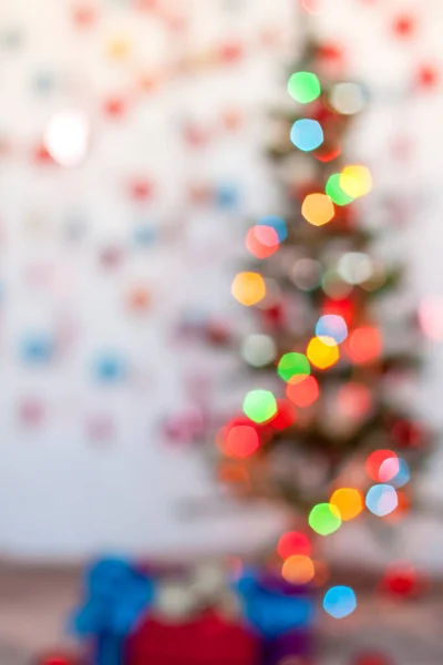 Luces Borrosas Navidad Hermoso Bokeh Navidad Año Nuevo Fondo Para —  Fotos de Stock