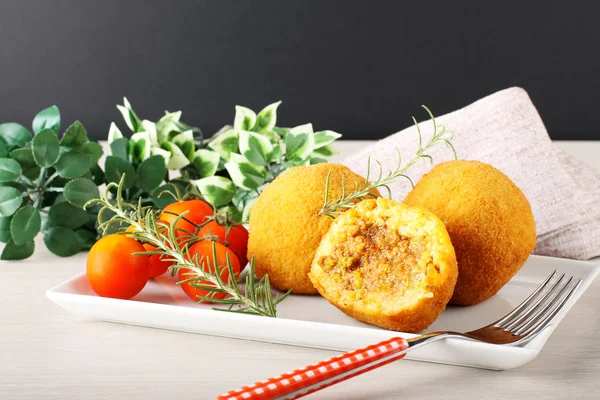 Arancini, rice balls with meat — Stock Photo, Image