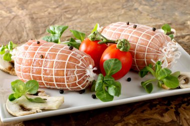 Roulade of meat stuffed clipart