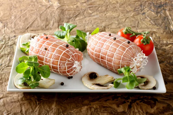 Roulade mit Fleisch gefüllt — Stockfoto