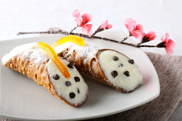 Cannoli Siciliani Fotos de stock libres de derechos