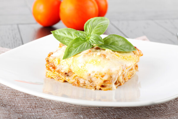 Lasagne with meat and bechamel
