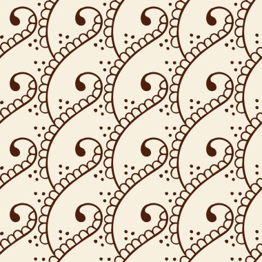 Hint tarzı Dikişsiz desen Etnik çiçek dalları ile.