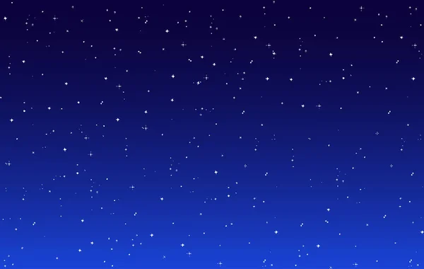 Yıldızlı gökyüzü retro piksel tarzında