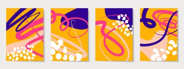 Farklı şekil ve dokulara sahip yaratıcı arka planlar. Sosyal medya için kolaj.