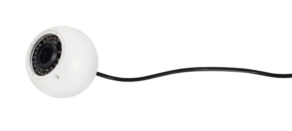 Gömb alakú fehér biztonsági kamera — Stock Fotó