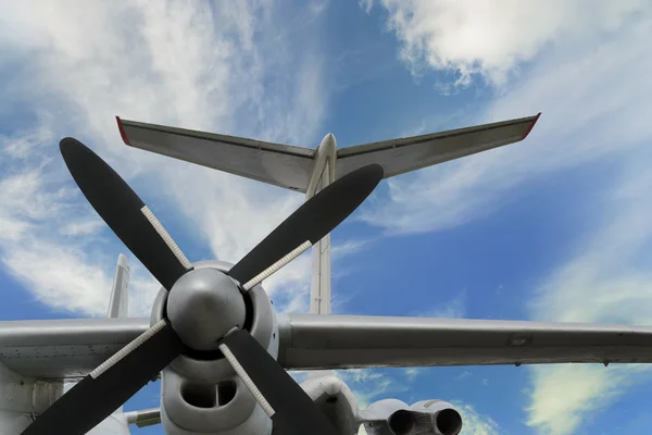 Samolot turbośmigłowy silnika — Zdjęcie stockowe