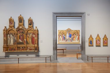 Yapıtları Londra'daki National Gallery boş Odalar