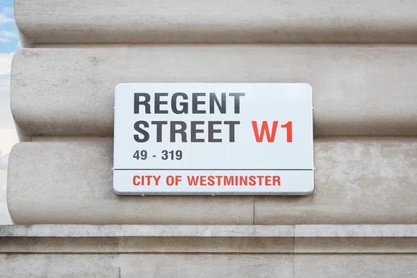 Cartel de Regent Street en la pared, Londres — Foto de Stock