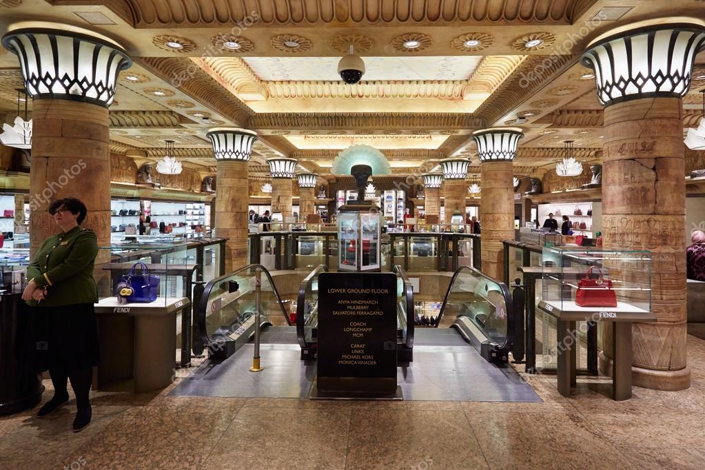 Harrods department store interior in London – Stock Editorial Photo ...