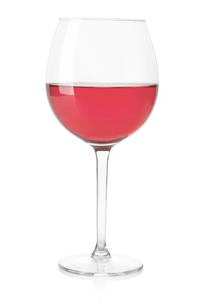 Rose wine glass on white background — Stock Photo, Image