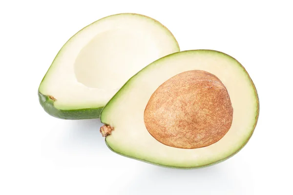 Avocado-sectie geïsoleerd op wit — Stockfoto