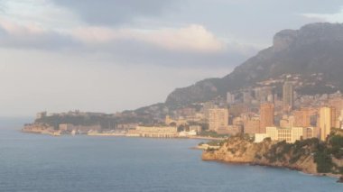 Monte Carlo, sabah erken, Monako, Fransız riviera'sında Şehir Manzaralı