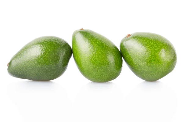Avocado fruits group on white, clipping path — Stock Photo, Image