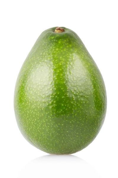 Beyaz, kırpma yolu üzerinde avokado tek meyve — Stok fotoğraf