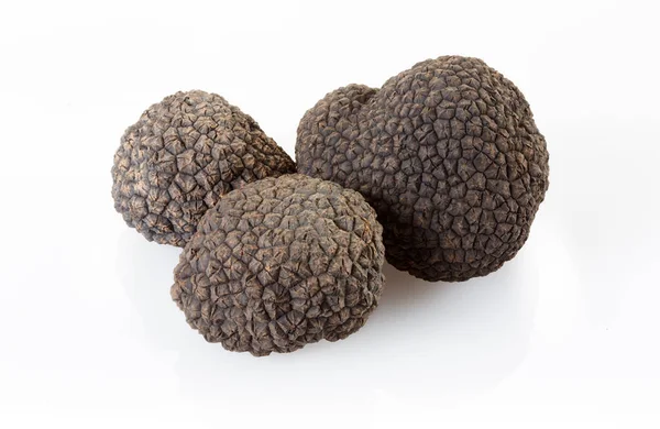 Black Truffles Isolated White Clipping Path Included — Stock Photo, Image