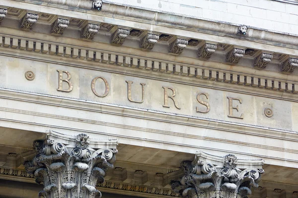 Stock exchange building in Paris, bourse — Stock Photo, Image