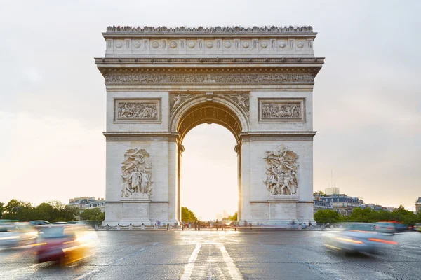 Arc de Triomphe, Paris sabah — Stok fotoğraf